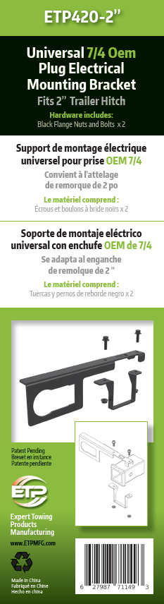 Universal 7/4 Oem Plug Electrical Mounting Bracket - ETP420